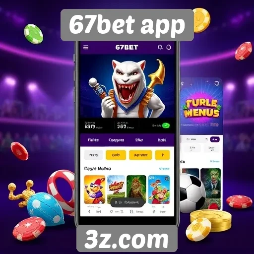 Variedade de jogos disponíveis no 67bet app